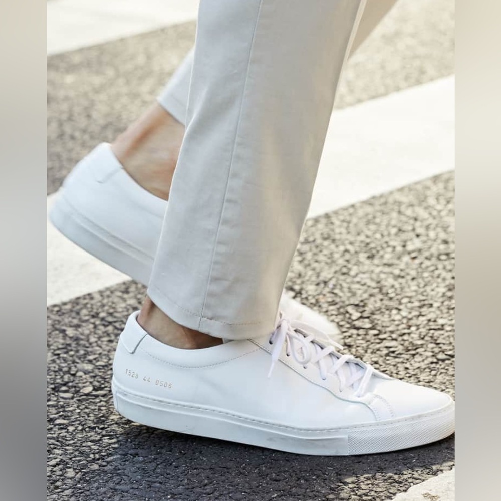 COMMON PROJECTS
Men's Achilles Leather Low-Top Sneakers, White